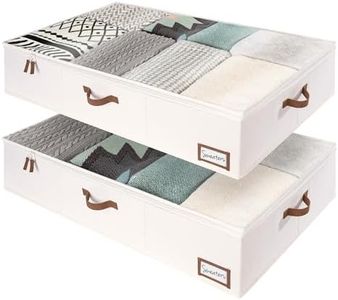StorageWorks 117L Under Bed Storage Containers with Handles and Label Holder, 2 Pack Ultra-thick Fabric Underbed Bins, Closet Organizer for Clothes, Blankets, Sweater