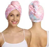 Turbie Twist 2-Pack Microfiber Hair Towel for Beauty, Travel, Gifting - Hair Wrap Turban for Straight, Wavy & Curly Hair - Premium Hair Care - Mermaid