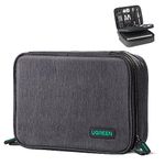 UGREEN Travel Accessories, Portable Bag Electronics Organiser Large Capacity Tech Pouch for Small Gadget USB Charging Cable Charger Adapter Power Bank Hard Drive SD Card(L)