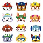 Deluisho Dog Patrol Masks, Paw Dog Party Masks Animal Masks for Kid's Party Paw Dog Patrol Birthday Party Favor Supplies