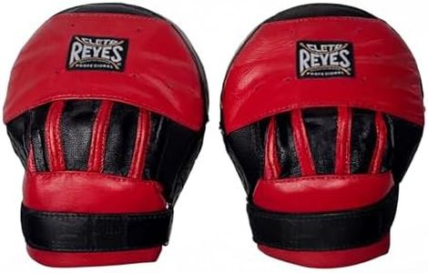 CLETO REYES Boxing Punching Mitts, Focus Sparring Striking Training Punch Pads, MMA, Kickboxing, Muay Thai, Leather, Curved with Hook and Loop