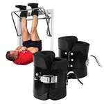 Estink Hanging Pull Up Boots,1 Pair Black Anti Inversion Hang Up Boots Therapy Gym Fitness Physio Hang Spine Posture with Comfortable Foam Padding and Safe Locking Clips