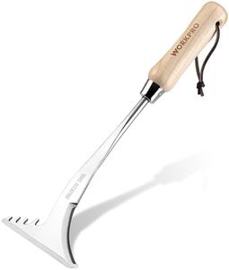 WORKPRO Désherbeur Manuel 3 en 1 en Acier Inoxydable – Grattoir, Arrache-Racines, Lame Dentelée – Outil de Jardinage pour Mousse, Fissures, Racines et Mauvaises Herbes