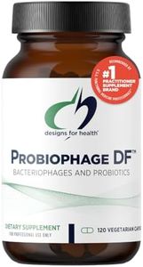 Designs for Health Probiophage DF - Bacteriophage Prebiotic + Probiotic Supplement - Probiotics for Digestion + Immune Support - Dairy Free Pre and Pro Biotics in Delayed Release Capsules (120 Count)