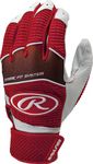 Rawlings Workhorse 950 Series Youth Batting Gloves, Scarlet, Medium