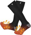 Snow Deer's Enhanced 7.6V Rechargeable Battery Heated Socks: Ultimate Warmth for Men & Women During Hunting, Fishing, Camping, Hiking, Motorcycling, & Skiing Adventures