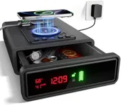 Biometric Alarm Clock Safe with Wir