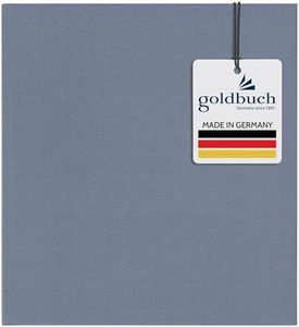 Goldbuch Summertime Trend 2 31607 Photo Album with 100 White Pages with Parchment Dividers, Photo Album with Linen Cover, up to 600 Pictures, High-Quality Paper, Blue/Grey, 30 x 31 cm