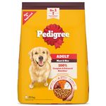 Pedigree Adult Dry Dog Food, Meat & Rice, 20 kg, Contains 37 Essential Nutrients, 100% Complete & Balanced Food for Adult Dogs