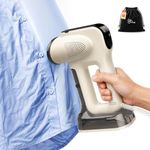 86lux Vacuum Steamer for Clothes, Handheld Travel Garment Steamer, Beige