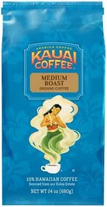 Kauai Hawaiian Ground Coffee, Koloa Estate Medium Roast (24 Ounces) - Premium Gourmet Arabica Coffee from Hawaii's Largest Coffee Grower - Bold, Rich Blend