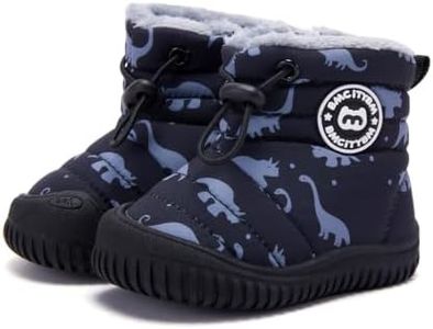 BMCiTYBM Baby Snow Boots Boys Girls Winter Infant Shoes Black 18-24 Months
