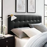 Modway Lily Queen Vinyl Headboard, Black