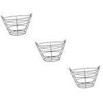 Kisangel 3pcs Basket Wire Display Case Baskets Carrying Buckets Ball Carrying Holder Golf Pail Metal