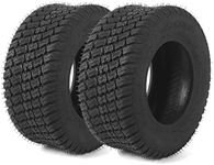 (2-Pack) 16x6.50-8 Tires - 4PR Durable Tubeless, Replacement Lawn Tractor Tires with Deep Ribbed Treads, Rim Not Included