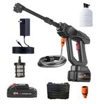 Preshwous Portable Cordless Pressure Washer, 12000mAh Battery Powered Pressure Washer with 6-in-1 Nozzle, 3Mpa(435PSI) Power Washer for Car Floor Window Wall Garden