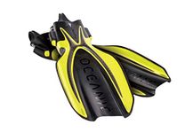 Oceanic Manta Ray Open Heel Dive Fins (Regular, Yellow/Black)