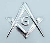 Mason Masonic Chrome Silver Decal E