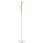 Amazon Basics Standing Metal and Wood Coat and Hat Rack - White