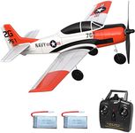 VOLANTEXRC Remote Control Plane 2.4Ghz 4CH with Aileron T28 Trojan Parkflyer RC Aircraft Plane Ready to Fly with Xpilot Stabilization System, One-Key Aerobatic Perfect for Beginner (761-9 RTF)