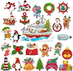 25 Pcs Christmas Cruise Ship Door Decorations Cruise Magnets for Door Cruise Magnet for Christmas Decorative Door Stickers Decors for Mailbox Cruise Door Dishwasher