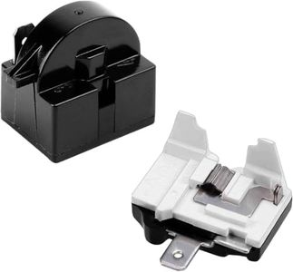 QP2-4.7Starter Relay and Overload 1 Pin Refrigerator Starter Relay and 6750C-0005P Refrigerator Overload Protector(2 Pieces in Total)Mini Refrigerator Parts Compatible with LG Refrigerator Compressor