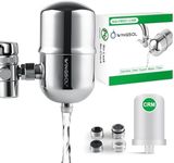 WINGSOL WINGSOL Faucet Filter Reusable Washable Filter Fit Well Water 304 Stainless Steel, Mainly Reduce Rust, Dirt, Sand and Partially Remove Odor Smell/Improve Taste, 250G 0.5µm Faucet Water Filter