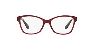 Vogue Eyewear Women's VO2998 Prescription Eyeglass Frames, Opal Dark Red/Demo Lens, 54 mm