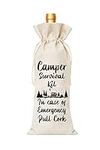 Camper Survival Kit Wine Bag, Gift 