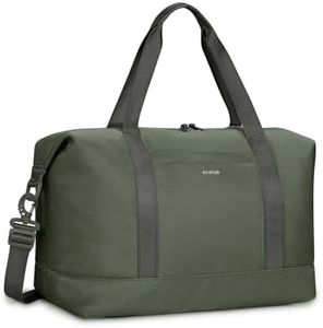 ECOHUB Ryanair Cabin Bags 40x20x25, 20L Underseat Hand Luggage Bag, Foldable Carry On Bag with Removable Wet Pocket, Water-Resistant Overnight Hospital Weekend Bag for Women, Green (Patent Pending)