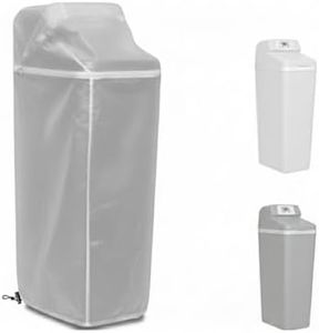 IndigoTempest9 Water Softener Cover with Split Zipper, Waterproof (19.5"W x 20.5" D x 47" H) Outdoor All-Weather Protection, Translucent Frosted PVC Soft Material