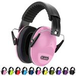 Dr.meter Ear Defenders Children, Children Ear Defenders SNR 27dB Protective Earmuffs with Noise Blocking Children Ear muffs for Sleeping Studying Adjustable Head Band pink