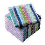 Oeleky Kitchen Dishcloths for Washing Dishes, Ultra Absorbent Dish Rags, Cotton Cleaning Cloths Pack of 8, 12x12 Inches (Multi-1, 12x12 inch)