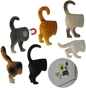 6 Pack - Evelots Refrigerator Magnets-Cat Butts-Photo/Key Holder-6 Popular Breeds