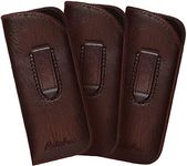 Half Clip Soft Eyeglass Case (Brown