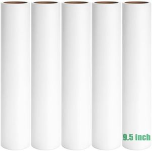9.5 inch Lint Roller Refills Only, Fit for 9.4/9.45/9.5 inch Large Lint Rollers for Floor Carpet Couch, Extra Sticky Pet Hair Lint Brush Roller Refills Pack of 5 Rolls, Total 300 Sheets (9.5'' Wide)