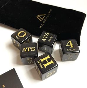 MoneyLine Sports Betting Dice - Sports Betting Gift - Dice to Help You Bet on Sports - Five 19mm Dice for Sports Wagering