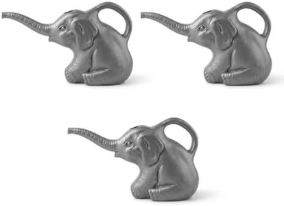 PMU Elephant Watering Can 2-Quart Gray Pkg/3