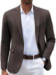 COOFANDY Mens Casual Blazer Slim Fit Sport Coats One Button Stylish Business Suit Jacket, Dark Grey, Small