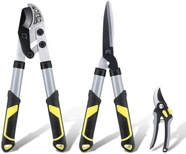Colwelt Loppers Hedge Shears Garden Shears Set 3Pcs, Compact 43cm Anvil Branch Cutter & Hedge Clippers & Garden Scissors, Shears Gardening Tools for Yard(Set for the bulk of light-to-moderate pruning)