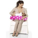 KEETATO Breast Feeding & Nursing Pillow with Buckle Adjustment. (Pink Star Printed)