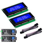 GeeekPi 2Pack IIC/I2C 2004 20x4 Character LCD Module Display, Support I2C Protocol, LCD 2004 Module Shield for Arduino Uno Raspberry Pi