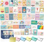 Timenued 100 Pcs Birthday Cards Bulk with Envelopes Happy Birthday Cards, Box Of Birthday Cards Assorted Birthday Cards Pack Funny Greeting Cards Assortment Birthday Cards for Kids Girls Friends Teacher Men