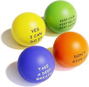 KDG Motivational Stress Balls(4 Pack) for Kids and Adults,Stress Relief Ball with Quetos to Rrelieve Anxiety and Manage Anger