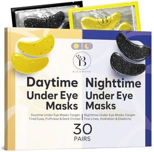 Patch Yeux Anti Cernes (30 paires, Jour et Nuit), Masque Yeux avec Caféine, Collagène et Acide Hyaluronique, Patch Anti Cernes, Eye Mask pour l'hydratation et les poches