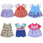 Alive Baby Doll Clothes and Accessories - Doll Clothes for 14 inch Dolls - 25 Sets Doll Dresses Backpack Underwear Umbrella Feeding Bottles Fits 12 13 14 15 inch Alive Baby Doll Clothes for Girls Gift