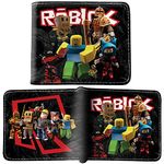 IQEPXTGO Roblox Anime Cartoon Character PU Leather Wallet – Bifold Short Wallet with ID Window, Coin & Card Holder – Travel Purse for Kids & Teens, Perfect for Birthdays, Holidays, & Gamers