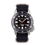 MOMENTUM Torpedo Pro Eclipse | Long Life Rechargable Solar Powered Dive Watch | 200 Meter / 660 Feet Water Resistant | Sapphire Crystal, Black Web Nylon Band, Sapphire Crystal, Dive Watch