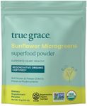 True Grace Sunflower Microgreens - 0.4 oz - Daily Superfood Powder - Gluten & Soy Free, Vegan, Regenerative Organic Certified - 30 Servings