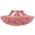 Baby Girl's Fluffy Tutu Skirt Toddler Tulle Birthday Party Tiered Princess Tutu Pettiskirt Beansand Pink S 2-4 Years